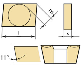 Płytka do frezowania - APET wymiary