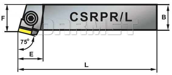 Nóż tokarski składany do toczenia zewnętrznego: CSRPR-1212-09 - PAFANA
